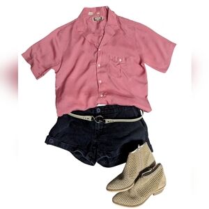 Vintage Rose Button-Up Shirt